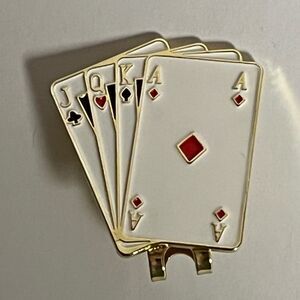 Poker Playing Cards Blip Hat Pin Pins Streetwear Hats Bag Fitted New Era White